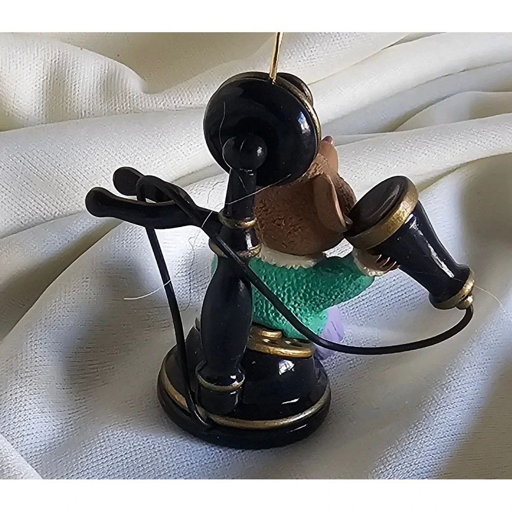 VTG Bundle  1999 Hallmark Keepsake Mouse on Candlestick Telephone Ornaments